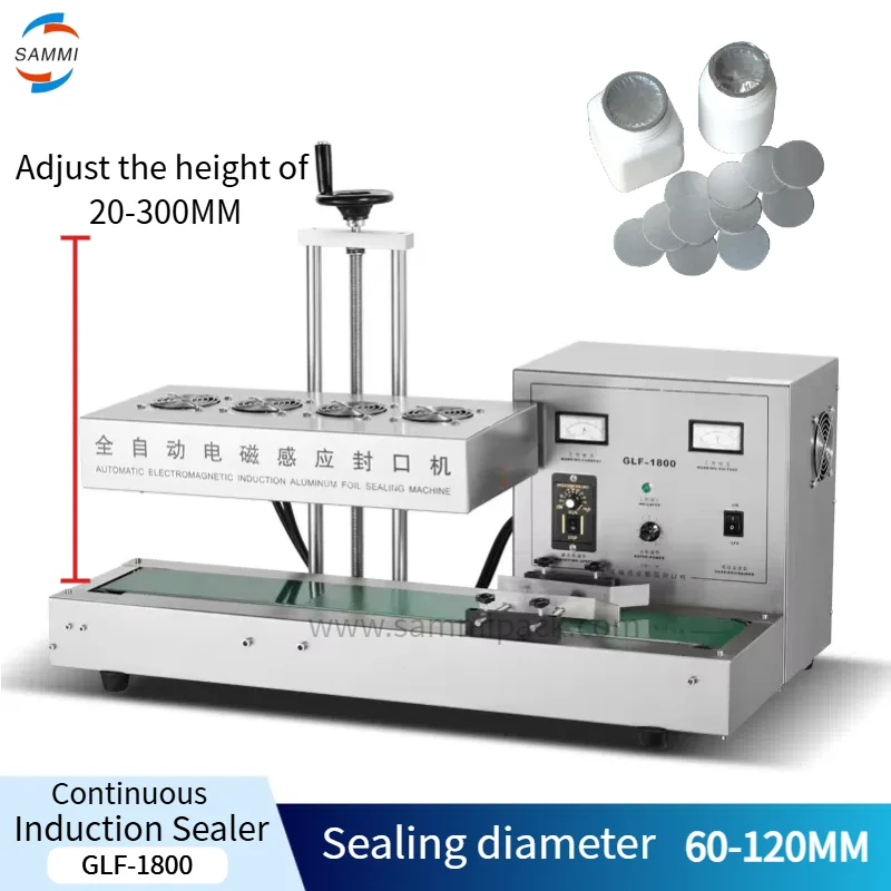 

60-120MM Continuous Induction Sealer Electromagnetic Aluminum Foil Automatic Bottle Sealing Machine Glass Bottle Cap Sealer