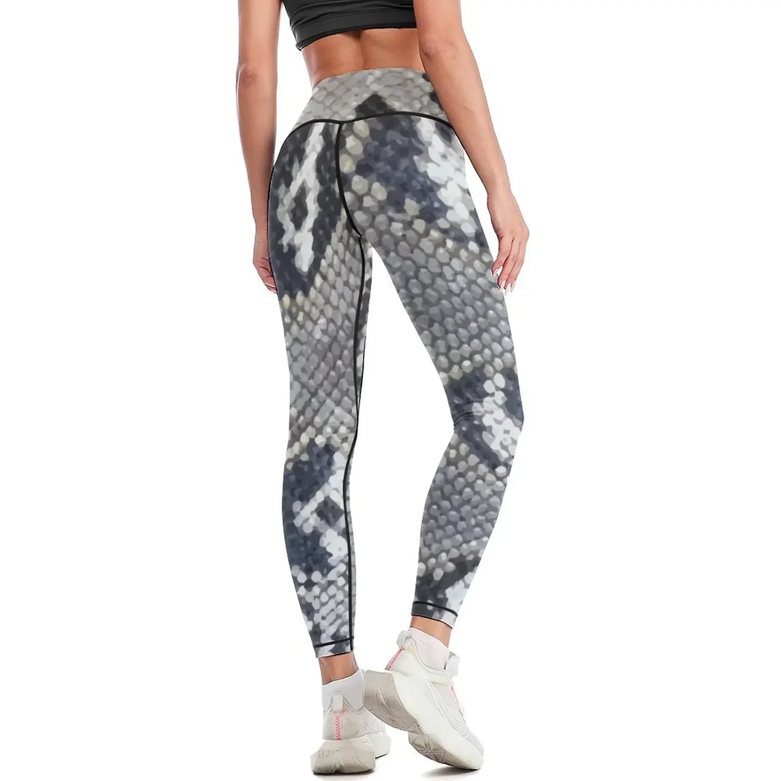 تصميم نسيج جلد الثعبان بيثون طماق الصالة الرياضية النسائية الرياضية لرفع ما يصل المرأة رفع للياقة البدنية المرأة طماق