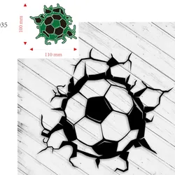 Matryce do cięcia metalu forma piłka nożna dekoracja księga gości papierowe rzemiosło forma do noża podkładki chroniące przed uderzeniami ostrzy