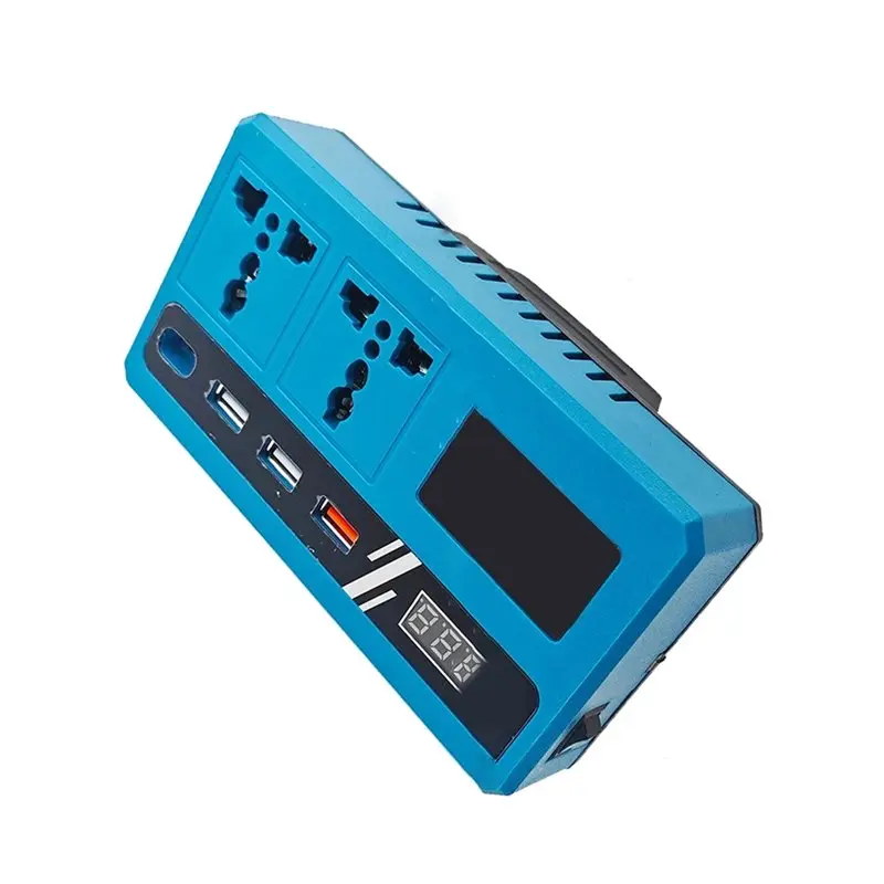 New Arrivals-Smart DC-To-AC Battery Inverter 18-21V To 220V Featuring USB/TYPE-C For Outdoor Adventures