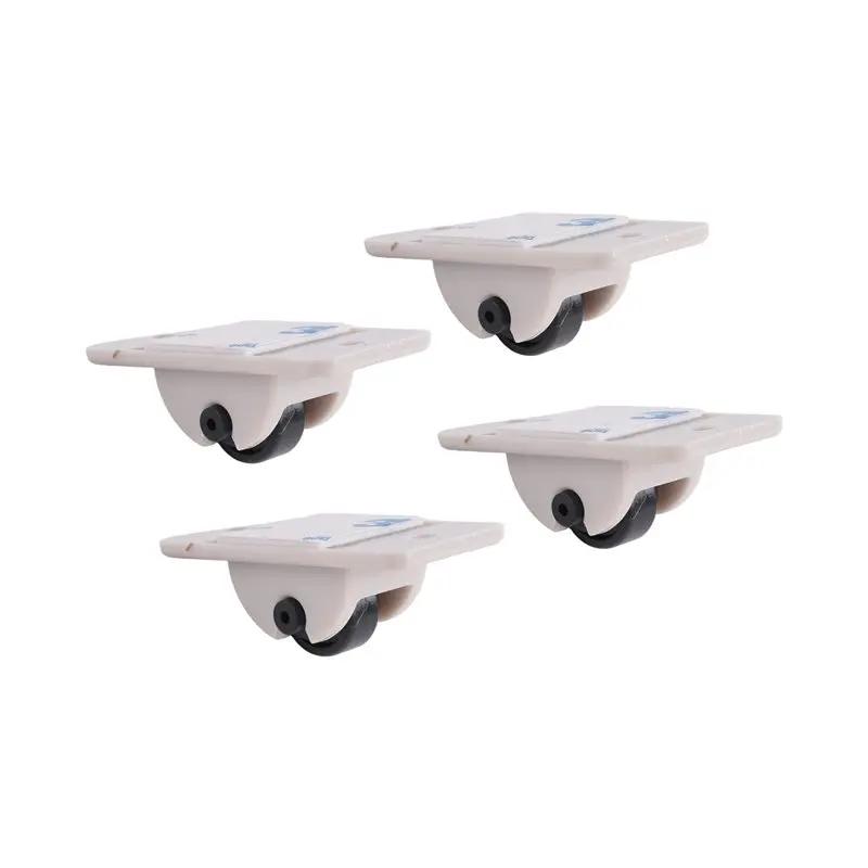 B50C Self Adhesive Casters Wheels For Storage Box Trash Can Single Direction Non-Swivel Casters No Drilling