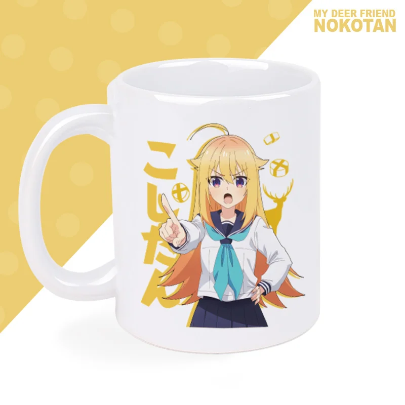 Anime Mein Deer Freund Nokotan Tassen Shikanoko Nokonoko Koshitantan Cosplay Keramik Kaffee Wasser Tasse Männer Frauen Cartoon Trinkbecher