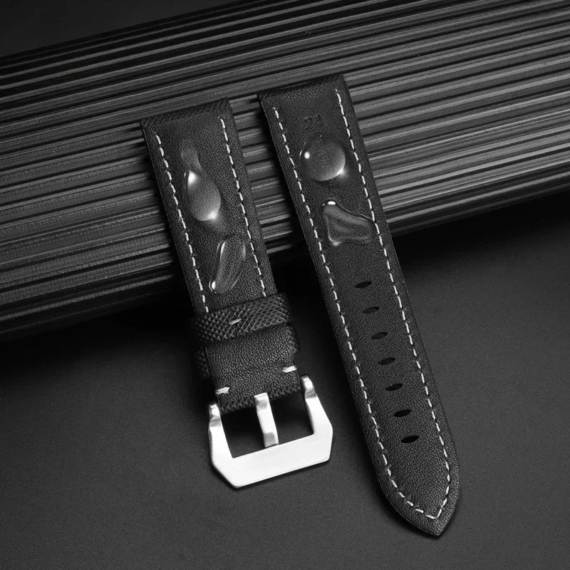 Carbon Fiber Plaid Watch Strap for Panerai 441 Seaman Sterculiae Lychnophorae Pam01661 Series Comfortable Nylon Watchband 24mm