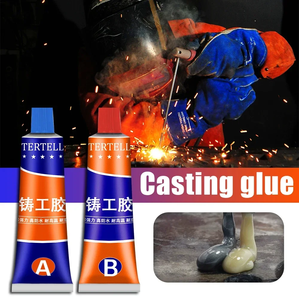 Magic Repair Glue AB Metal Strength Iron Bonding Heat Resistance Cold Weld Metal Repair Adhesive Agent Caster Glue
