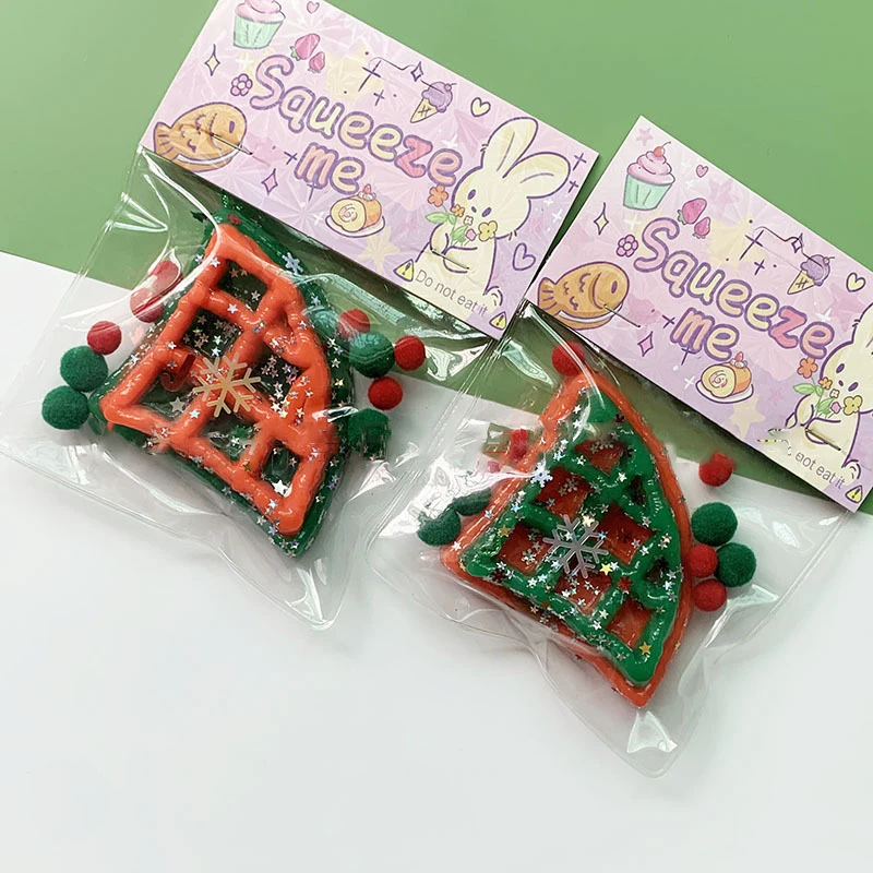 

Имитация рождественских вафель, мягкие липкие игрушки для снятия стресса, расслабляющие игрушки, сжимаемые кошачьи лапы, декомпрессионные щипцы для детей, взрослых, подарки