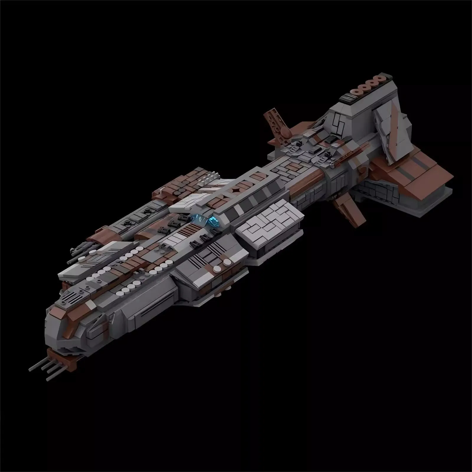 Bricklink Star Movie Spaceship Stargate Atlantis Lantean Aurora-class Battleship Sets Building Blocks Kid Toys Christmas Gift