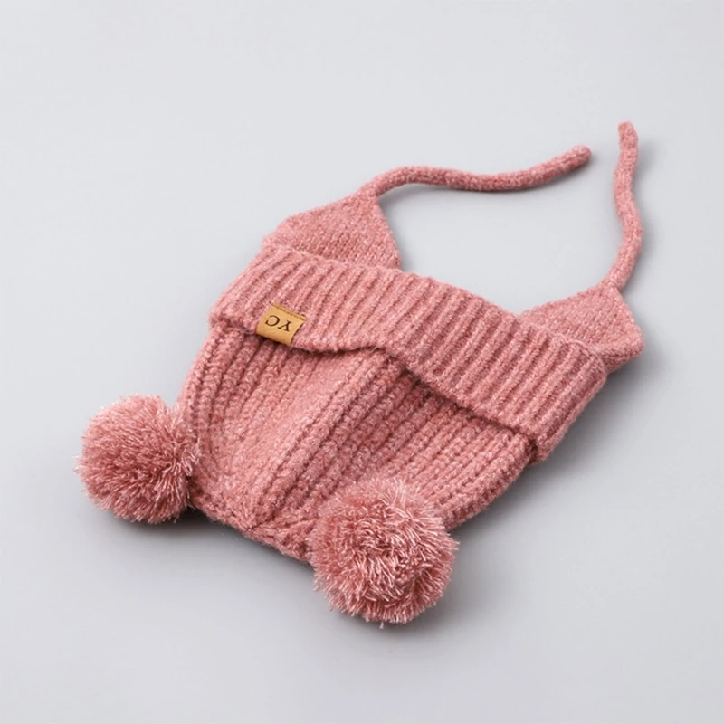 Gorro invierno para niños pequeños con orejeras, gorro cálido punto para bebés, niños y niñas