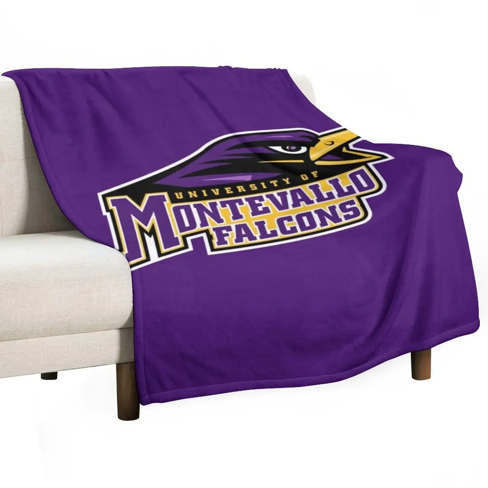 Montevallo Falcons Throw Blanket Sofa Throw For Decorative Sofa Retros Luxury Designer Blankets