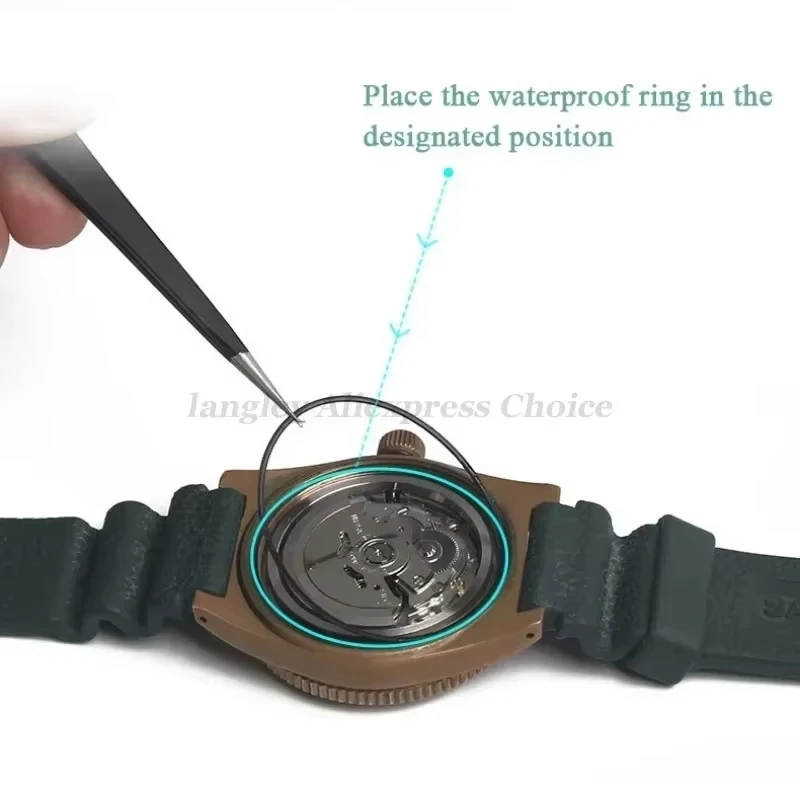 1box Watch Gasket Grease Watch Case Rubber Waterproof O-Ring Seal 0.5/0.6/0.7mm Oil-Resistant Watch Repair Tool for Watchmaker image 4