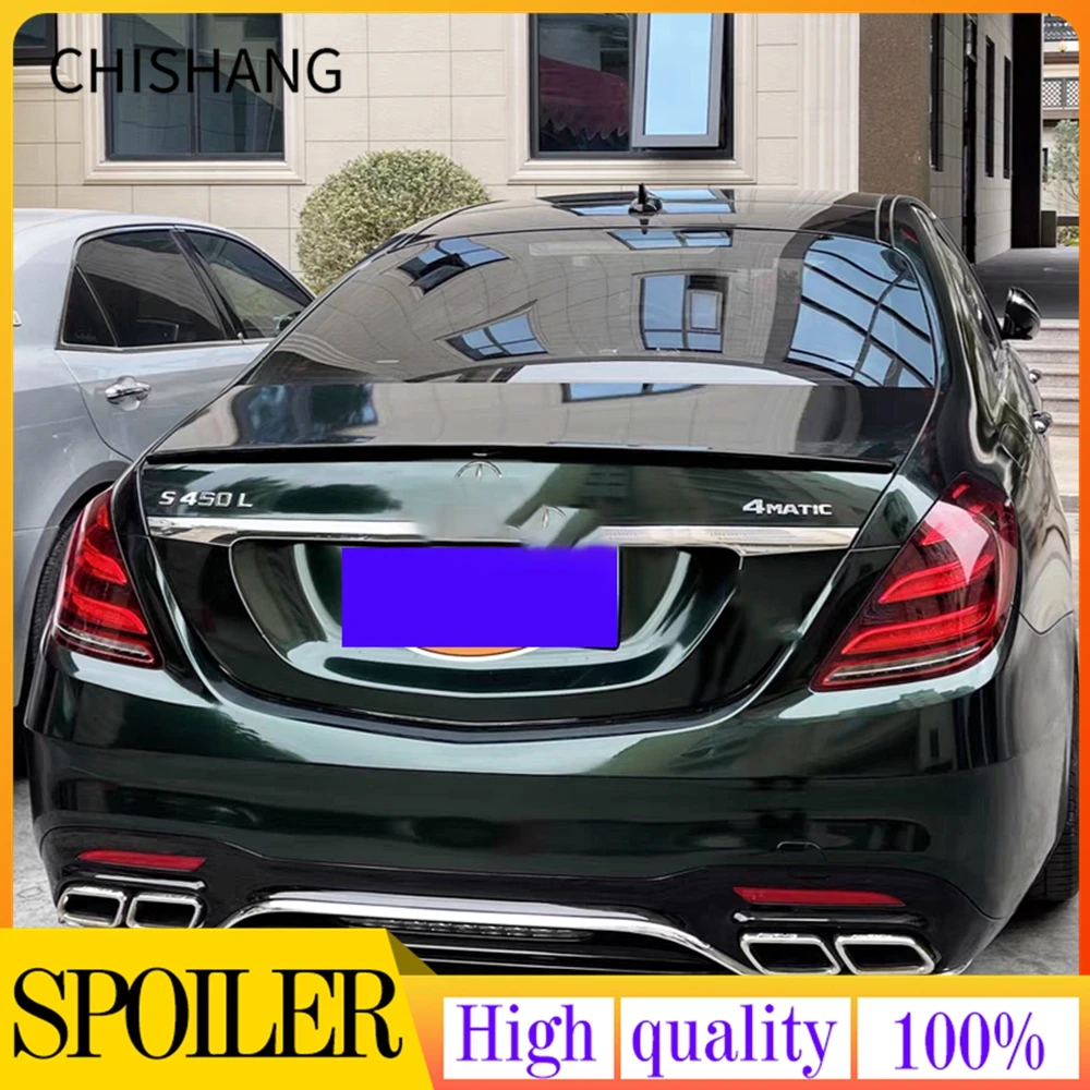 High Quality Abs Plastic Spoiler Trunk Boot Lip for Mercedes W222 4-door Sedan 2016-2020 S350 S400 S450 S500 S600