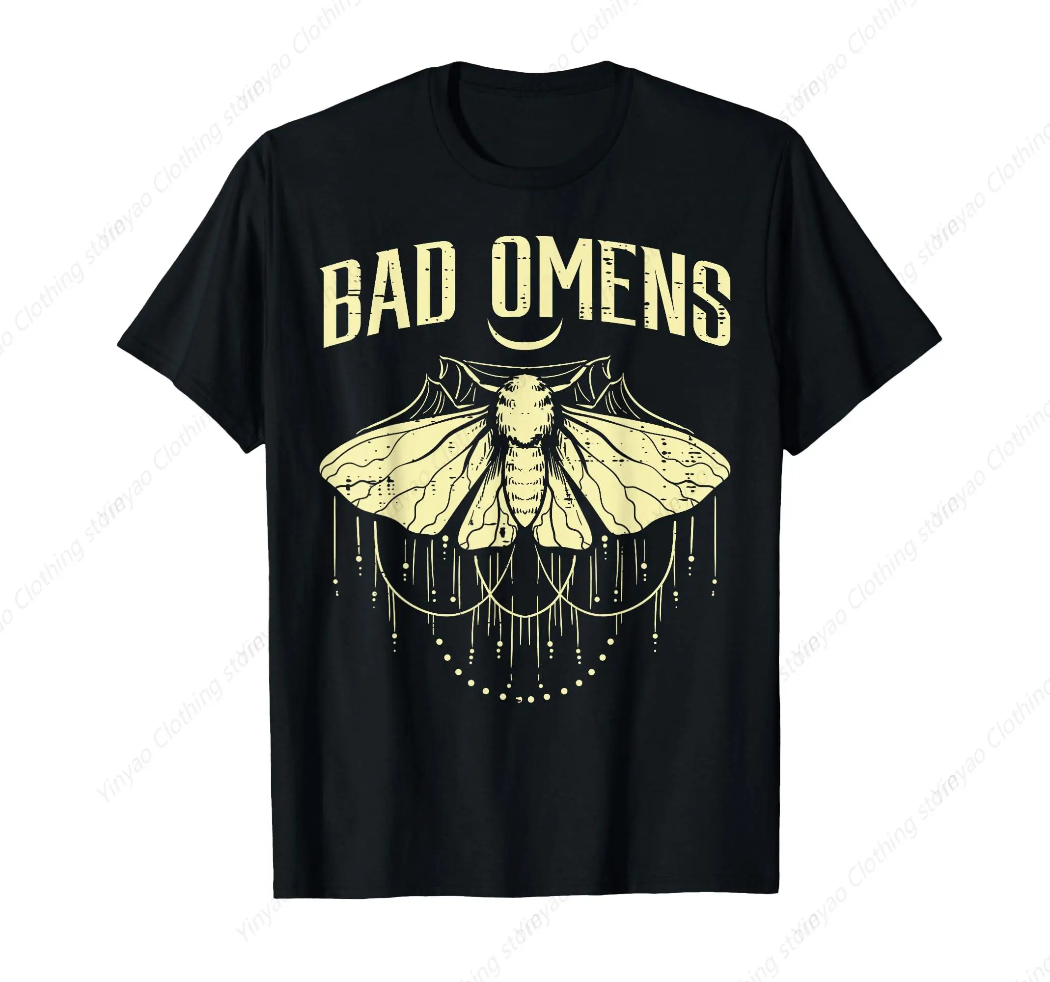 

Moth Bad Omen Funny Myth Superstitious Pattern Printed Shirt For Women Men Teenagers T-Shirt Made Of Pure Cotton