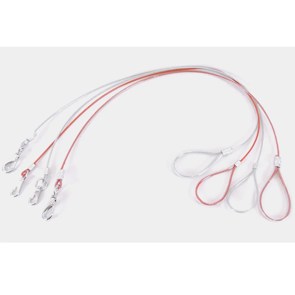 

Pet Wrapped Steel Wire Leash Red Comfortable Anti-Bite Strap Dog Control Leash Professional Grooming Cable Anti-Bite Strap