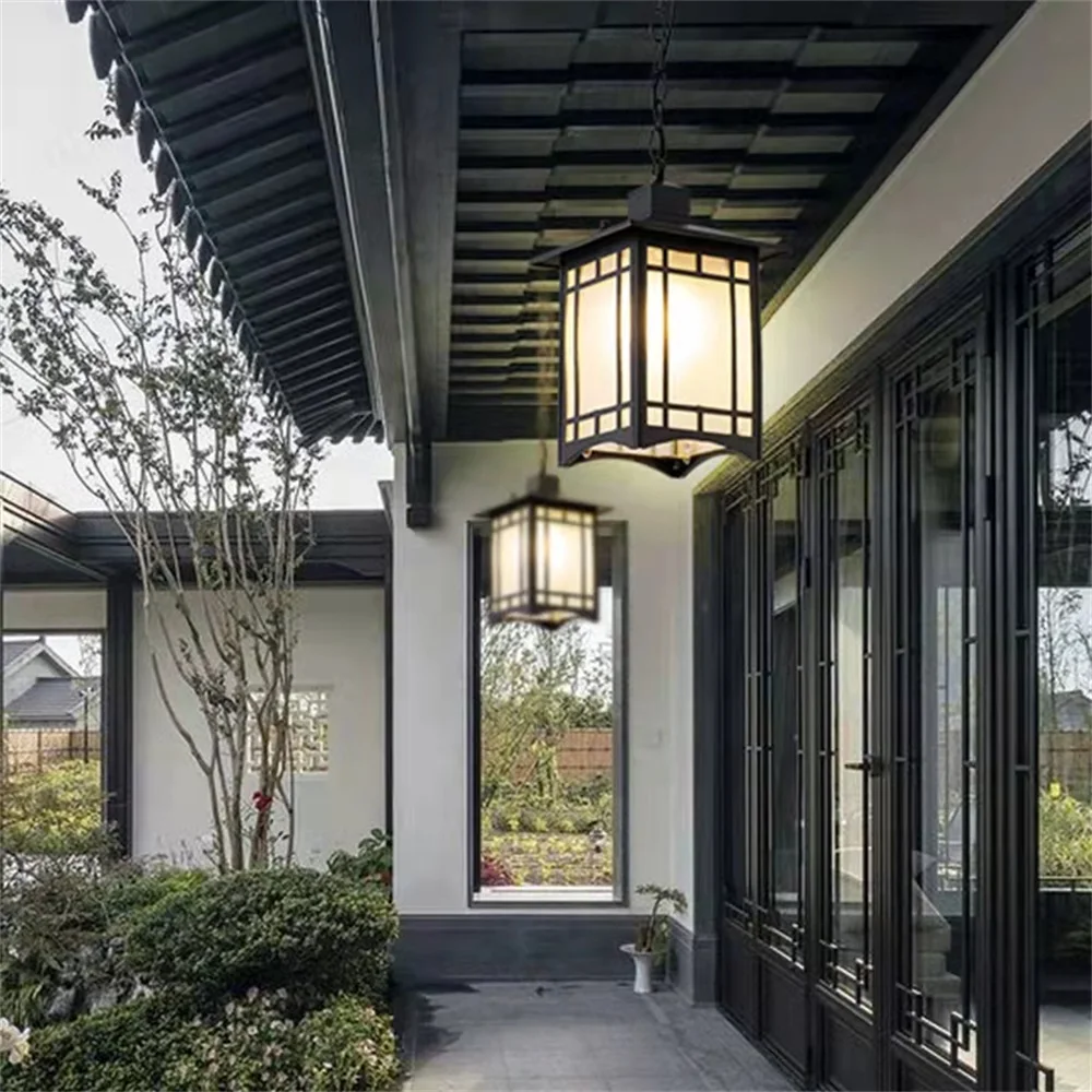 TEMOU Classical Pendant Light Outdoor Retro LED Lamp Waterproof for Decoration Corridor Home