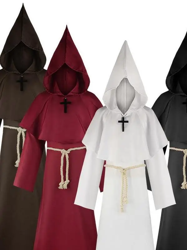 

Halloween Cosplay Monk Robe Wizard Priest Costume Women's Traditional Chinese Ethnic Stage Performance Clothing