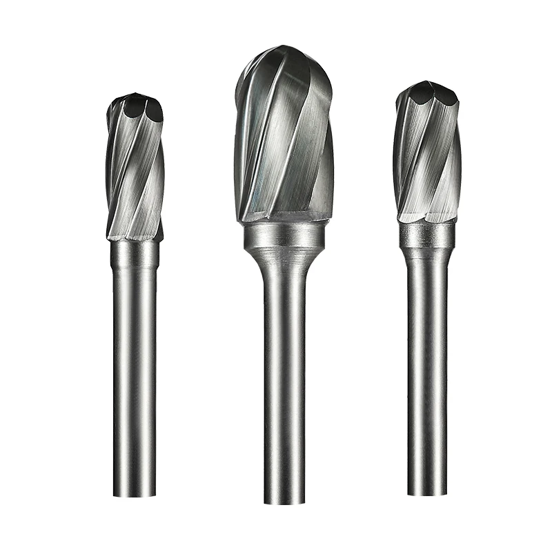 6mm Shank Coarse tooth Type C Carbide Burr Bit Rotary File Milling Cutter Single Groove high efficiency for Hard Wood o