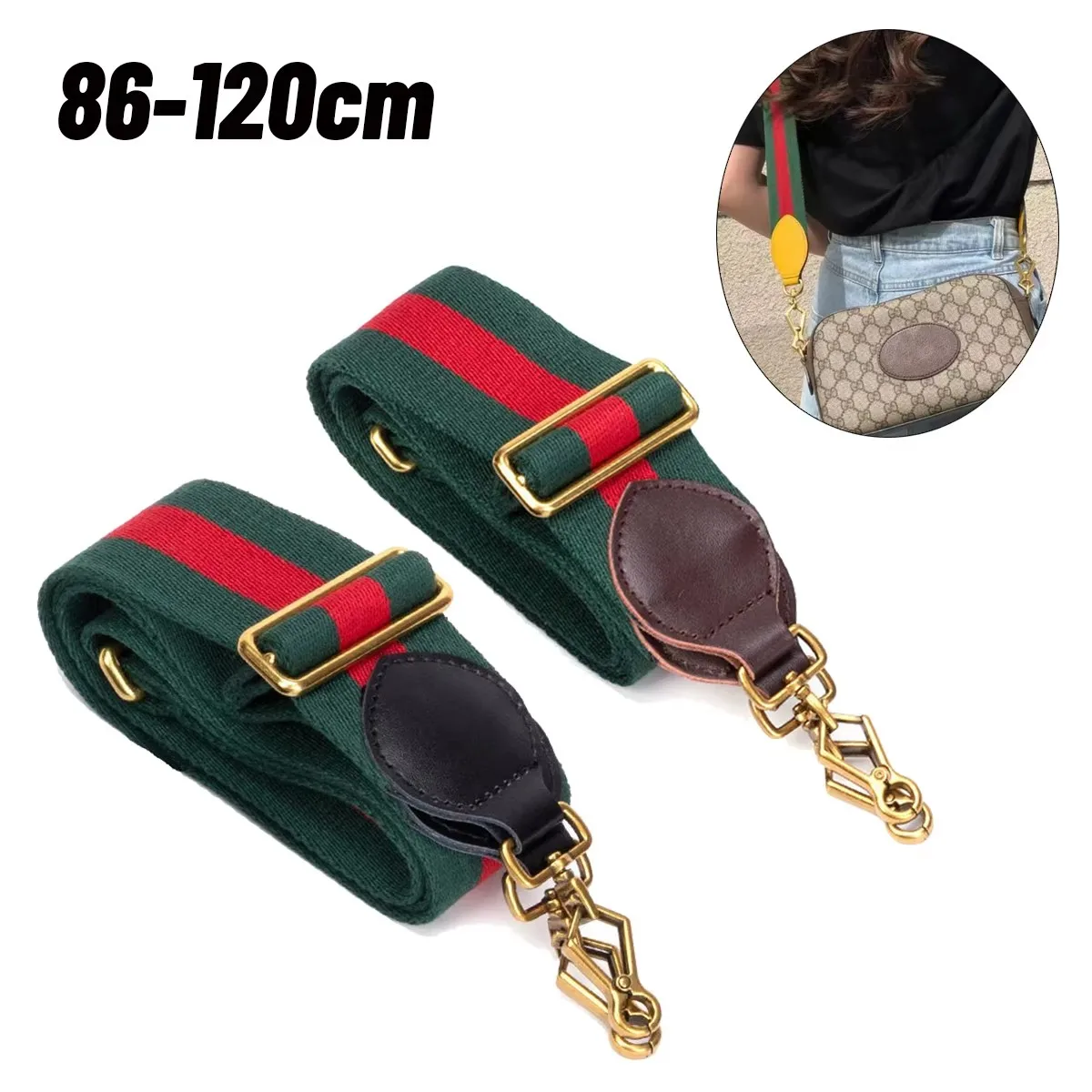 

Nylon Weave Bag Strap Women Leather Straps For Guccl Ophidia Messenger Shoulder Bag Accessories Adjustable Belts Handbag Straps