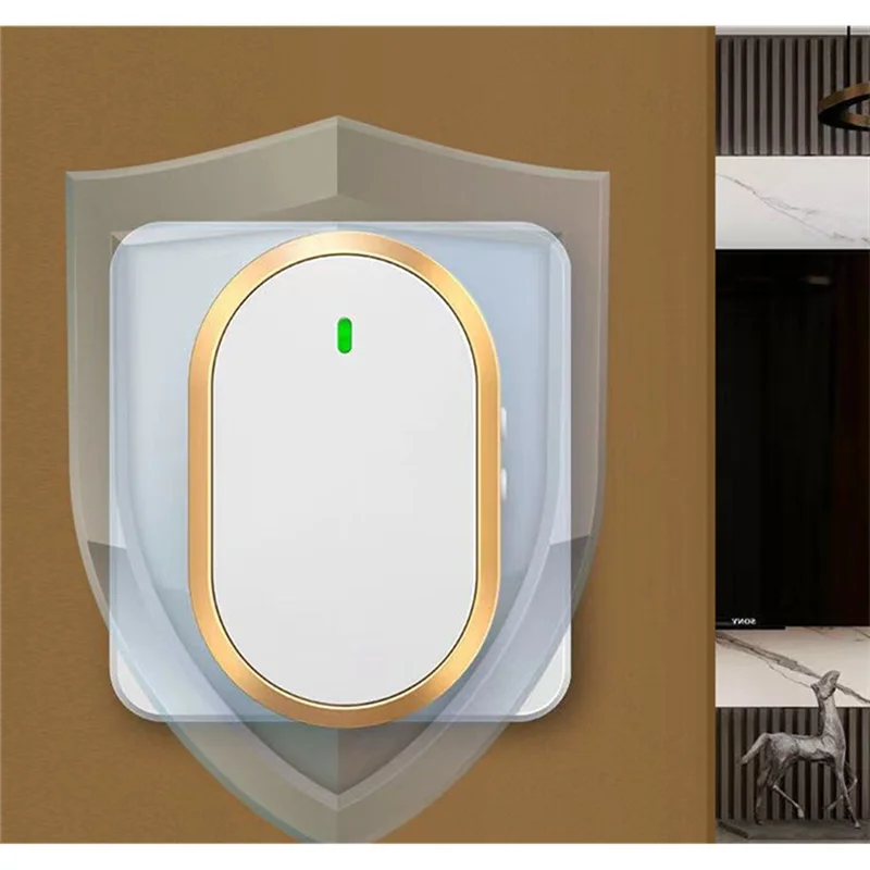 

SQPP-беспроводной дверной звонок, водонепроницаемый светодиодный индикатор, диапазон 1000 футов, 60 звонков, 4 уровня громкости для домашнего дверного звонка, вилка стандарта США