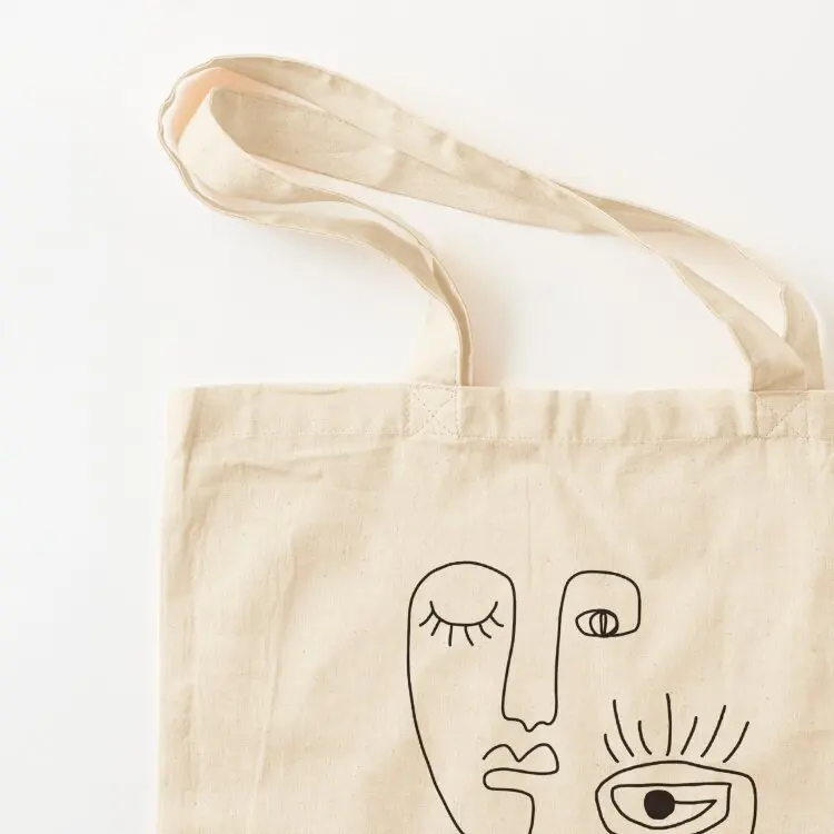 One line fun art for love Tote Bag personalized tote bag luxury women custom fabric bag custom tote