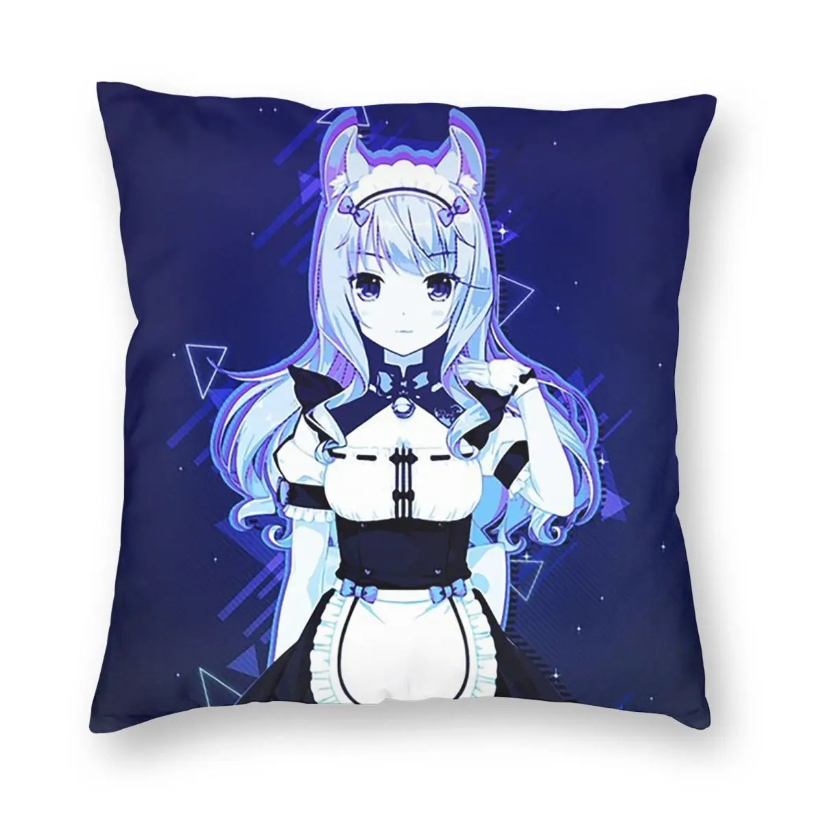 

Maple Nekopara Anime Square Pillowcase Pillow Cover Cushion Decor Comfort Throw Pillow for Home Living Room