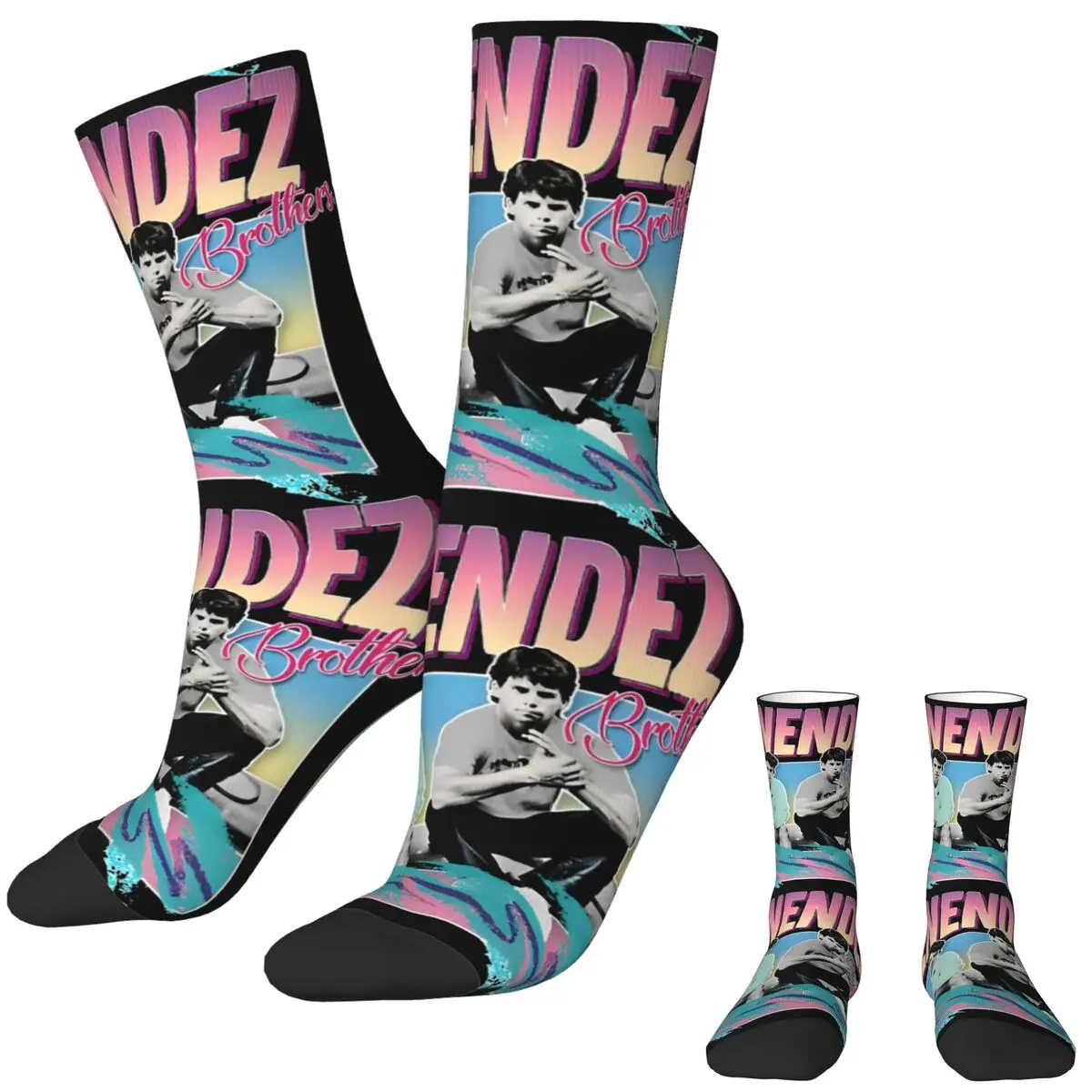 

Мужские носкиendez Brothers 90-х годов True Crime Movie, элегантные чулки, осенние противоскользящие мужские носки, удобные спортивные носки для бега