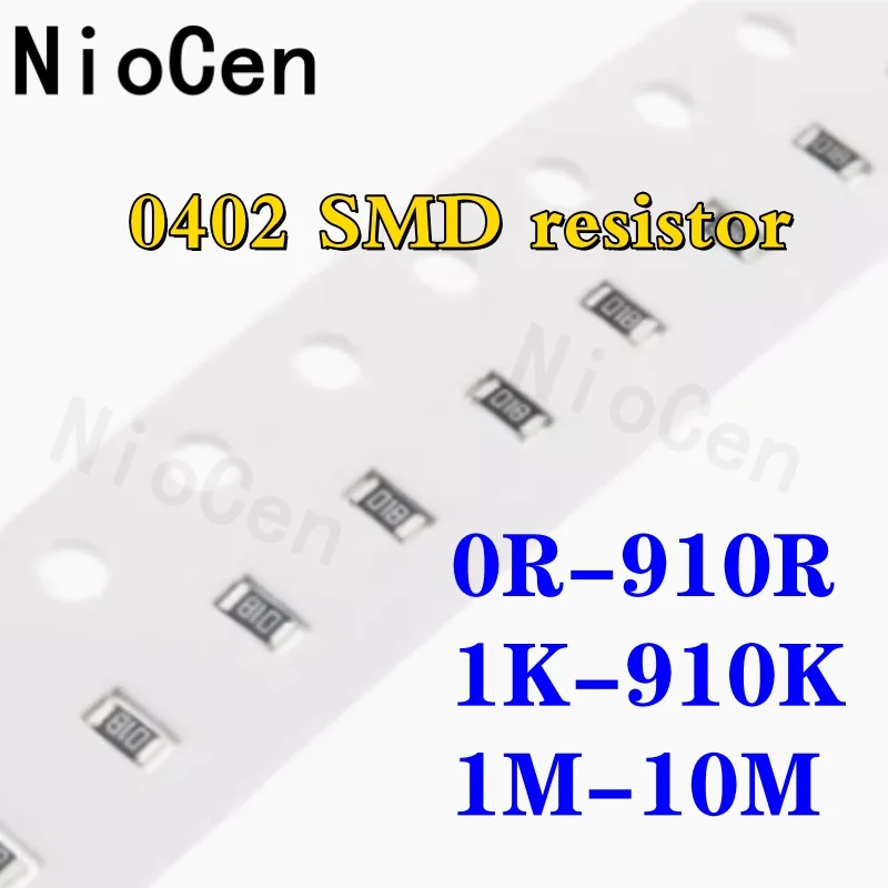 

（100pcs） 1% 0402 SMD resistor 0R ~ 10M 1/16W 0.1 1 10 22 100 150 220 330 ohm 1K 2.2K 4.7K 10K 100K 1R 10R 100R 150R 220R 330R 1M