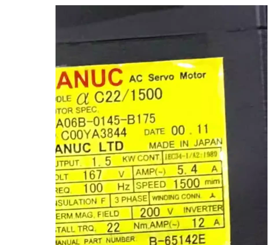 

Fanuc Servo Motor A06B-0145-B175 Fanuc CNC Control Tested Ok A06B 0145 B175