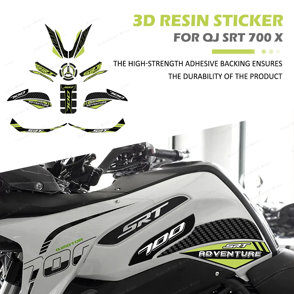 

2024 Motorcycle Tank Pad 3D Epoxy Resin Sticker Anti Slip Protection Stickers Kit For QJ Motor SRT 700 X