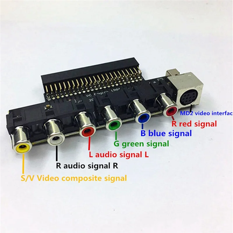 

-ABAB RGBS Card Video Booster RGBS Signal Output Audio Output For NEC PCE PC Engine Grafx For Grafx TV AC RGBS Conveter