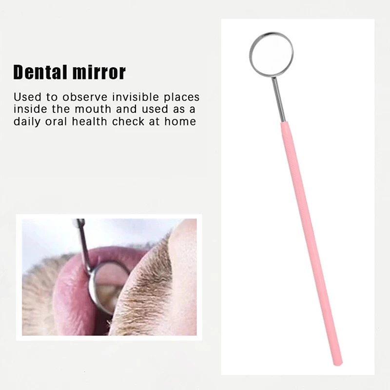 Miroir dentaire réutilisable en acier inoxydable, outils de nettoyage de dentiste, double sonde, faucille, houe, matériel de soins d'hygiène buccale