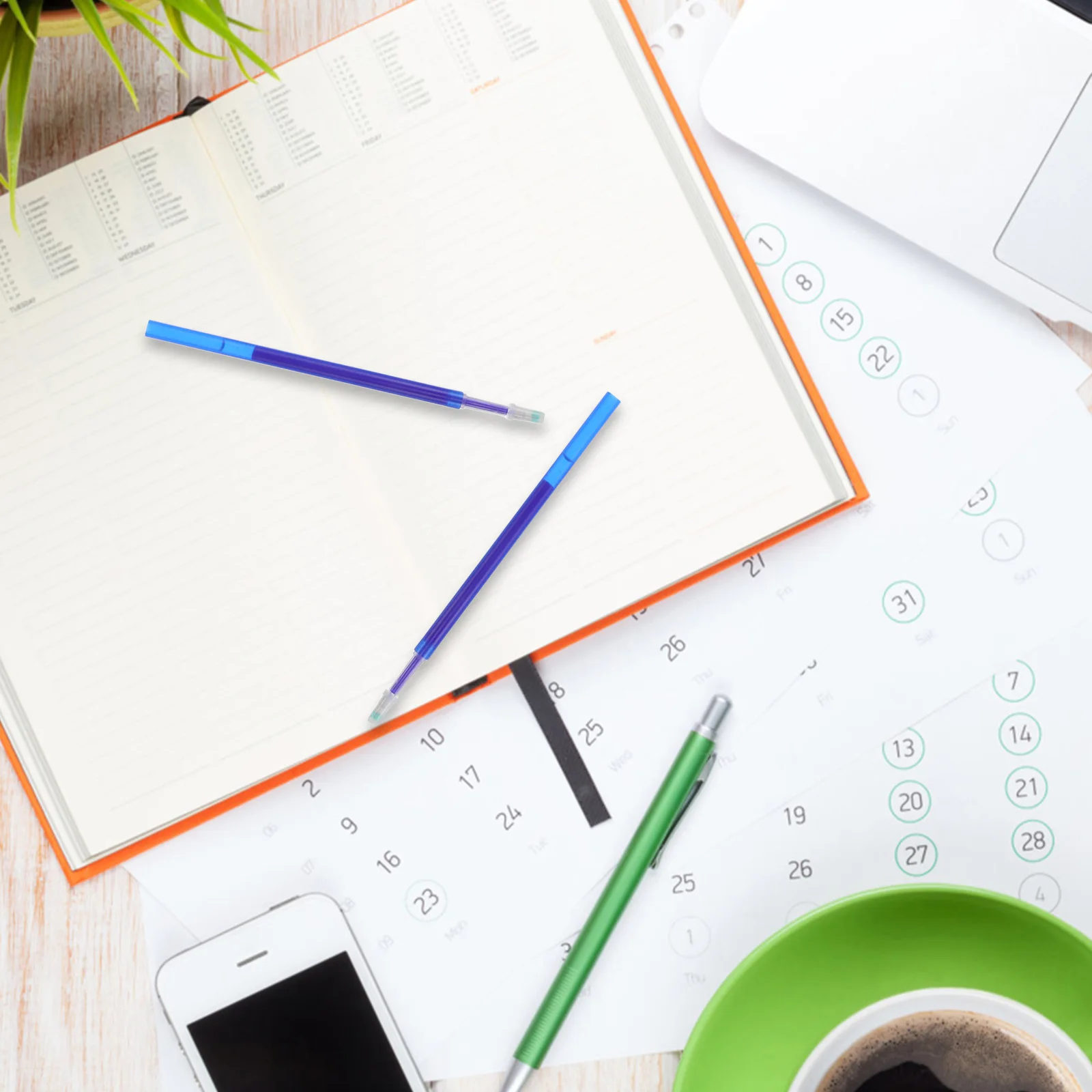 

100 шт., пластиковые чернила, стираемые стержни для ручек, 0,5 мм, тонкая точка, высокоэффективная корректирующая технология для ежедневных заметок, журналов, школьных