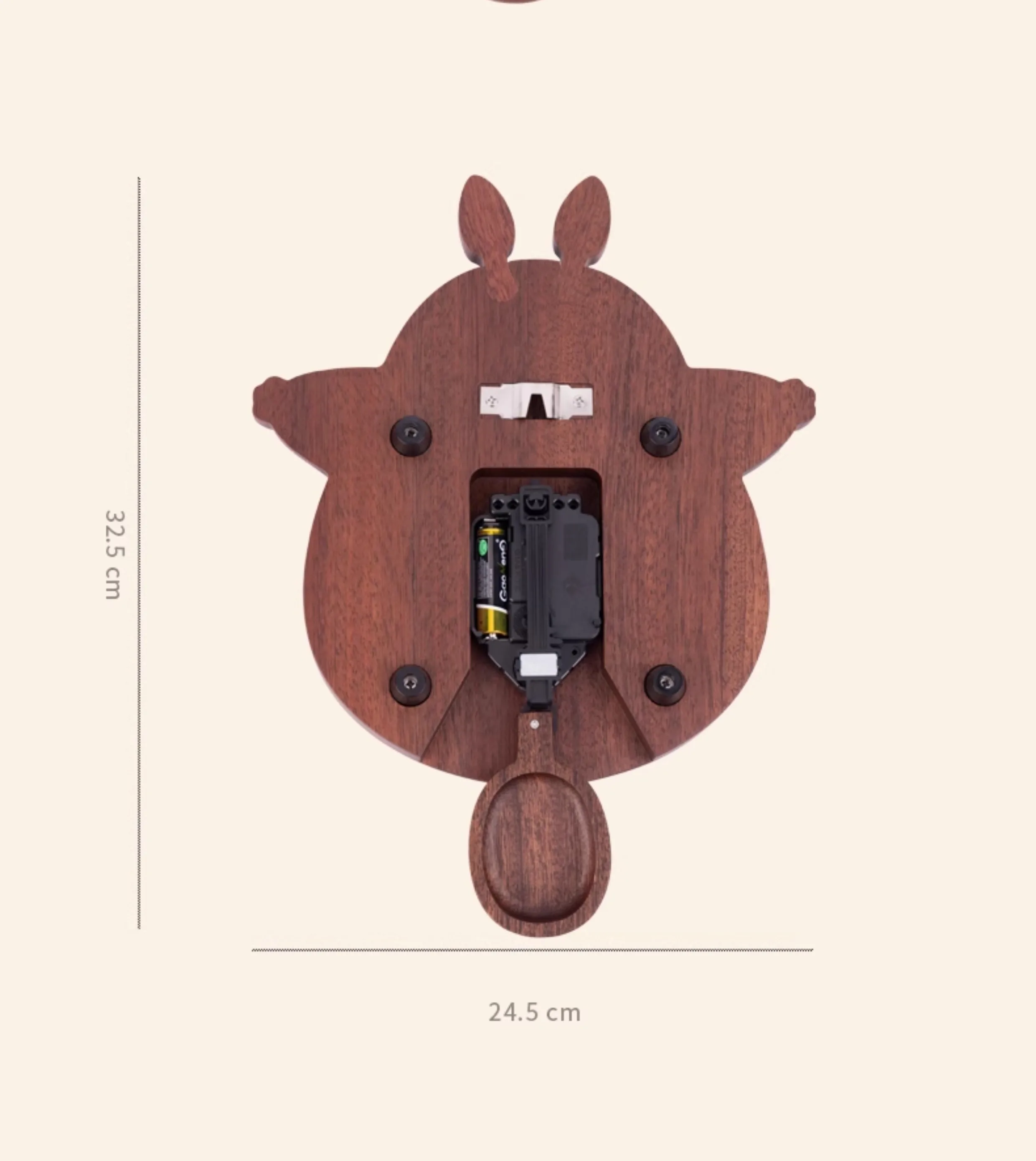 Kreative Totoro Wanduhr aus Massivholz, Niedliche Pendeluhr für Wohnzimmer, Wanddekoration, Wanduhren im Ins-Stil, Geschenk für Zuhause – Detail 23