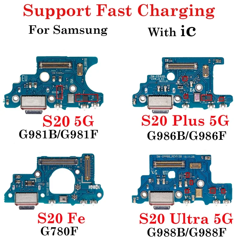 

USB Charging Port For Samsung Galaxy S20 FE Plus Ultra Dock Connector Charger Flex Cable G981 G981F G986 G986F G988 G780 B F N