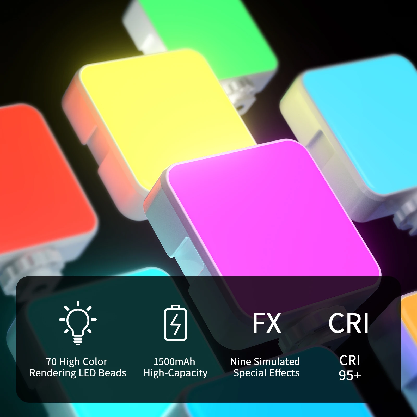 휴대용 필 라이트 iReal X1 LED 라이트 비디오 미니 필 라이트 풀 컬러 RGB 램프 콜드 슈 카메라 라이트 사진 촬영용 조명