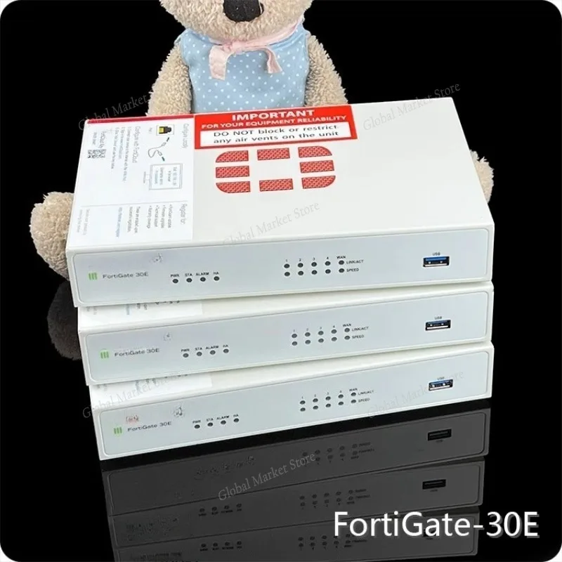 

95 New firewall, FortiGate 30E/WiFi 30E remote access VPN branch interconnection, Including power supply firmware 6.2,Durable