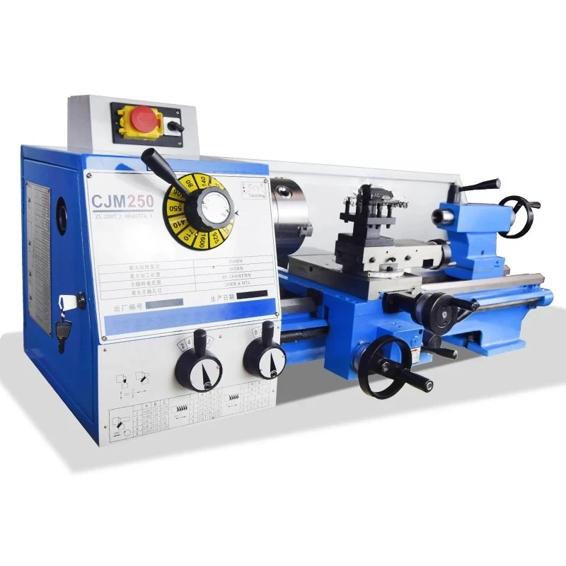 

Горячая Распродажа CJM250 Стенд Общий Автомобиль Обычный Маленький Промышленный Токарный Станок Бытовой Станок 750 Вт 220 В
