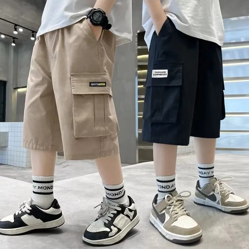 

Boys' Shorts Summer New Style Children's Overalls Shorts Thin Medium And Large Children's Shorts Pure Cotton Casual Pants