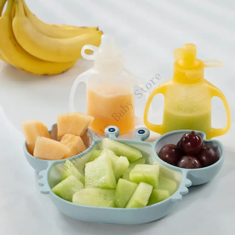 XXFE 110 مللي حاوية أغذية الأطفال سعة كبيرة أوعية طعام من السيليكون هريس حقيبة التخزين قابلة لإعادة الاستخدام للسفر الآباء #2