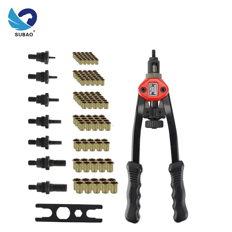 

SUBAO BT605 Rivet nut tool M3 M4 M5 M6 M8 M10 M12, manual rivet nut installer kit for 140 rivet nuts