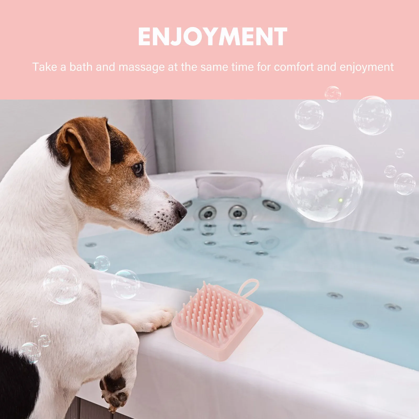 

2 Pcs Dog Bath Scrubber Massaging Tools Dogs Massage Brush Pet Shedding Shower Massagers Kitten Bathing