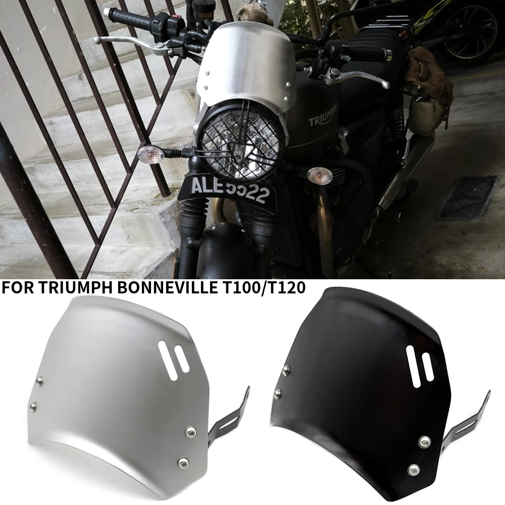 Motor windscherm Voor Triumph Voor Bonneville T100 T120 T 100 Motorfiets Koplamp Kuip Voorruit Wind Screen Voorruit Voor Triumph Voor Thruxton 900 Luchtdeflector (Color : 2