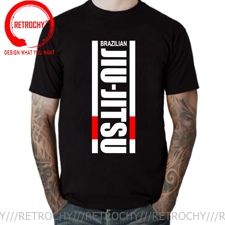 Brazilian Jiu Jitsu Shirt Black Belt MMA Cage Fighter Men T-Shirt Cotton Mens Tshirt Fashionable Tops Shirt Funny Street BJJ Tee