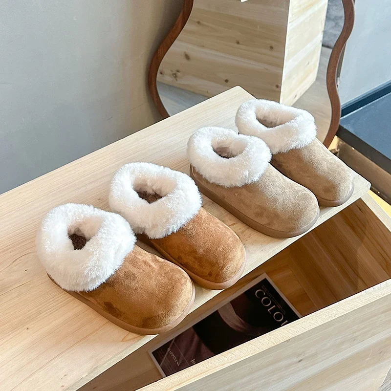 

Туфли принцессы на плоской подошве для девочек, детская повседневная обувь с мягкой подошвой, универсальная зимняя обувь в корейском стиле, новинка 2025, детская модная обувь, нескользящая