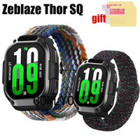 3in1 For Zeblaze Thor SQ Smart Watch Strap Women men Band Nylon Belt Adjustable Soft Wristband Screen protector film