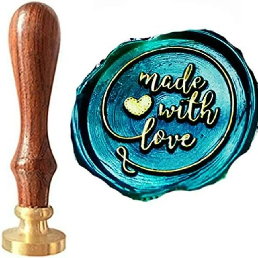 Heart Monogram Wax Seal Stamp Kit Decorating Gift Cards Weding Invitations Envelopes Letetrs Sealing Wax Seal