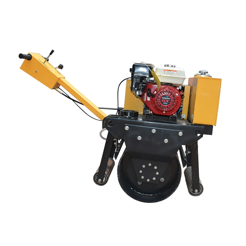 Customized small road roller, single wheel vibratory compactor, concrete pavement hand push roller for construction projects