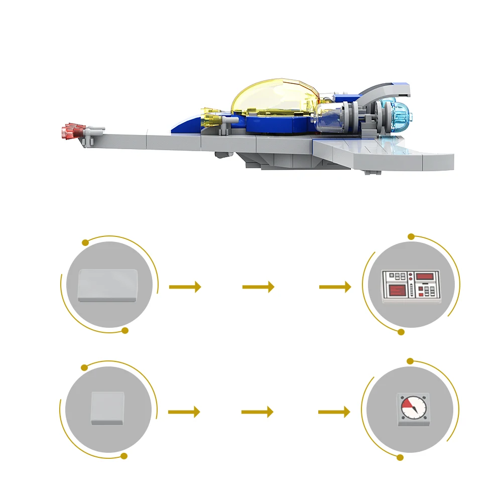 Moc Galaxy Explorer bloques de construcción de nave espacial clásica, juegos educativos del espacio, modelo de ladrillos, juguetes, regalo de cumpleaños para niños, avión