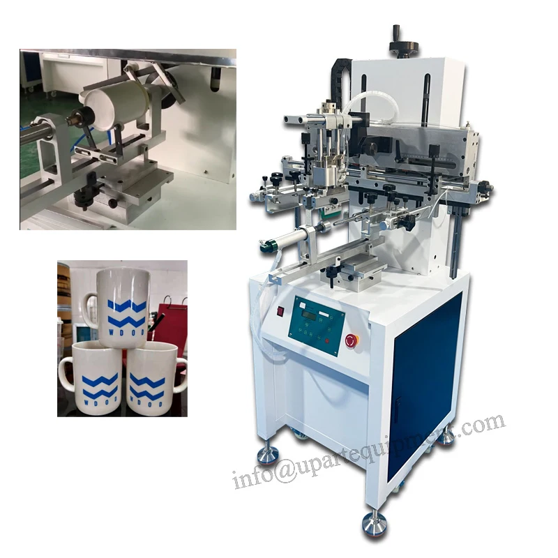 Automatic Cylinder Serigraph Machine For Mugs Curved Screen Printer Machine Price