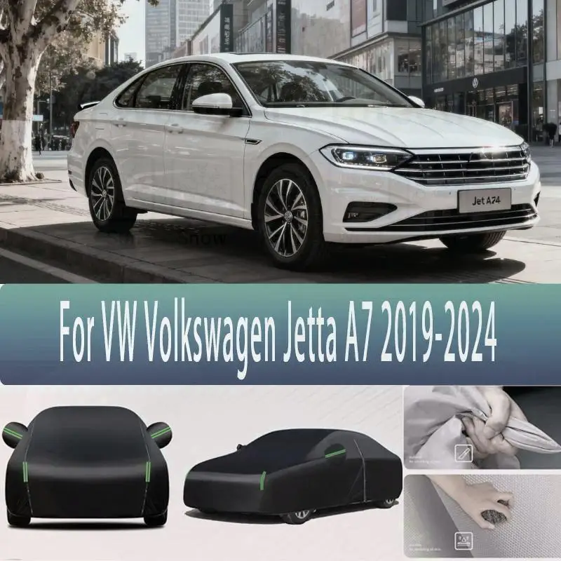 

For VW Volkswagen Jetta A7 2019-2024 Outdoor Protection Waterproof Dustproof Full Car Cover Snow Sunshade Car Covers