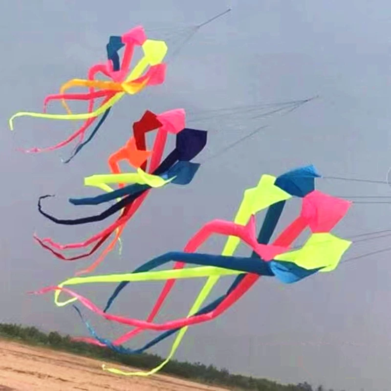 Envío Gratis, alta calidad, 6m, manga de viento de arcoíris, pipa voladora, pipas grandes, carrete de pipa para adultos, pipa de nailon ripstop, kits de águila voladora