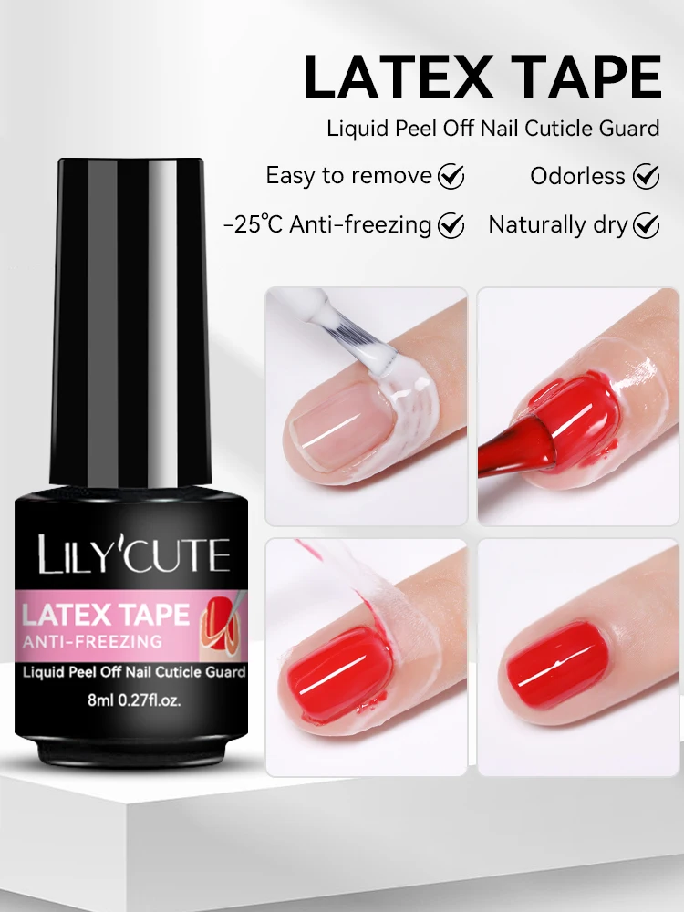 LILYCUTE 7ml dissolvant de Gel magique pour ongles avec ensemble d'outils de manucure décollable en Latex dissolvant rapide et doux professionnel Non irritant